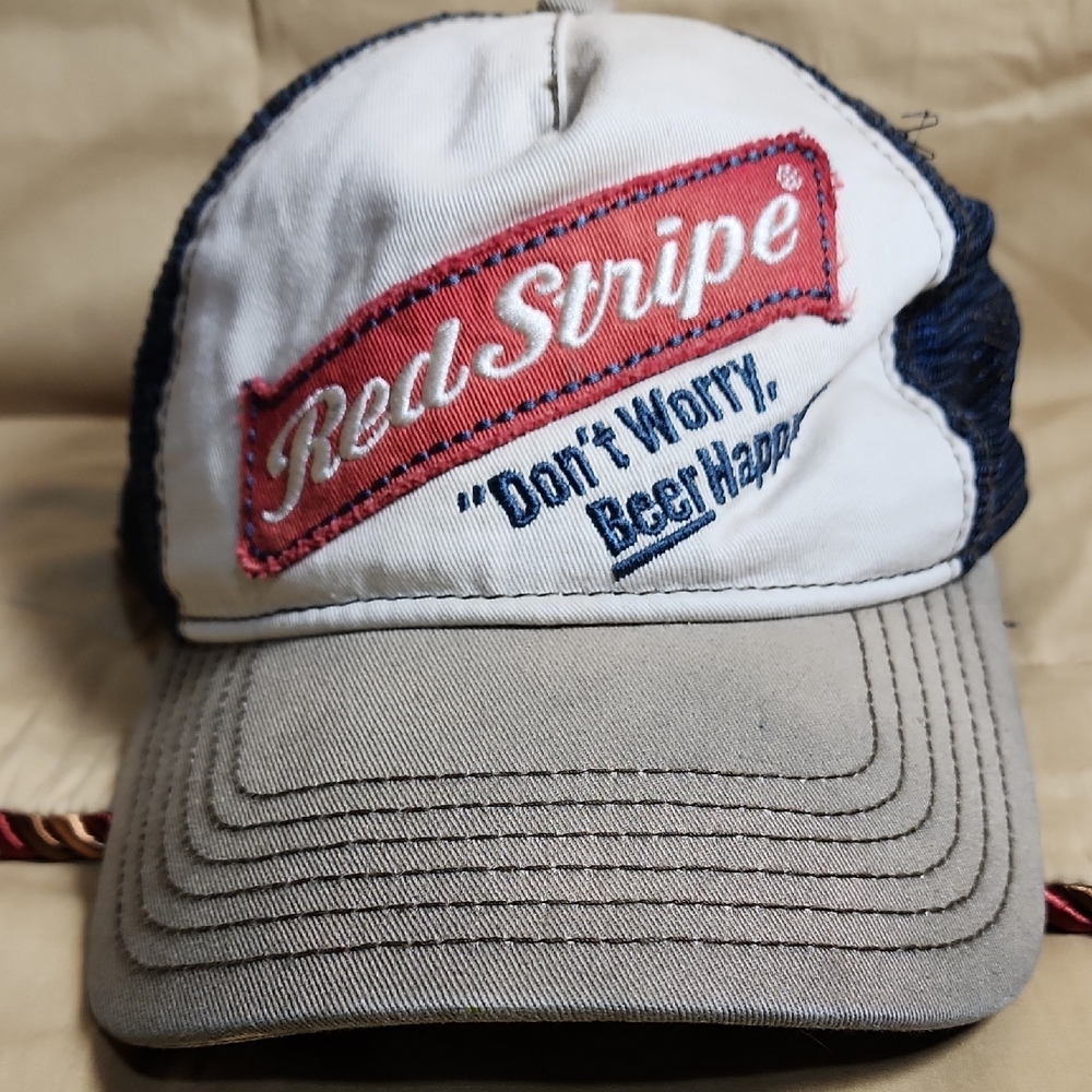 Red Stripe Trucker Hat